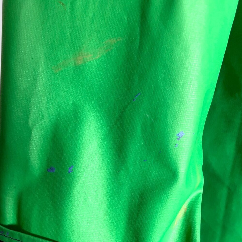🦜 Vintage Raincoat Jacket Size Tag Missing Fits as Woman's LARGE Green 80s 90s - Picture 10 of 13